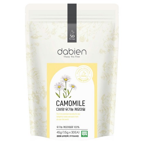 다비앙 유기가공식품 인증 캐모마일 차 티백, 1.5g, 30개입, 1개