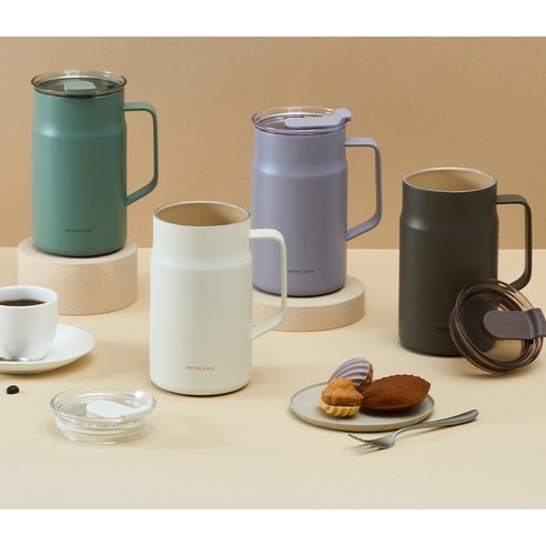 LocknLock 樂扣樂扣Metro 陶瓷馬克杯LHC4282C, 象牙白, 600ml, 1個