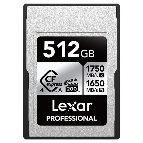 렉사 CFexpress 4.0 Type A Silver VPG200 8K 소니 카메라 메모리카드, 512GB, 1개 512GB, 1개