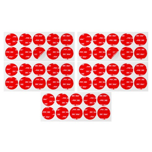 브이에이치비 쓰리엠 초강력 아크릴폼 원형 투명 양면테이프 30 x 30 mm 10p, 5개