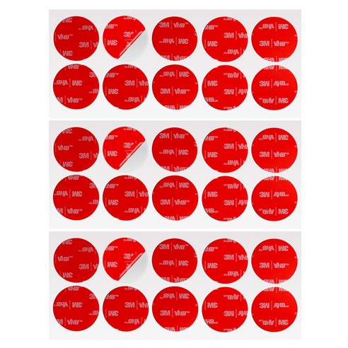 브이에이치비 쓰리엠 초강력 아크릴폼 원형 투명 양면테이프 30 x 30 mm 10p, 3개