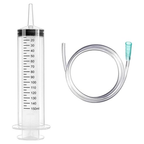 다온셀렉트 공업용 대형 주사기 150ml 호스 1m, 혼합색상, 1개