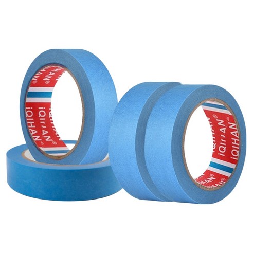 다다 칼라 종이 디자인 마스킹테이프 15mm x 20m, 파랑, 4개