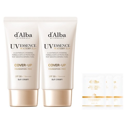 달바 워터풀 톤업 선크림 커버 베이지 SPF50+ PA++++, 50ml, 2개