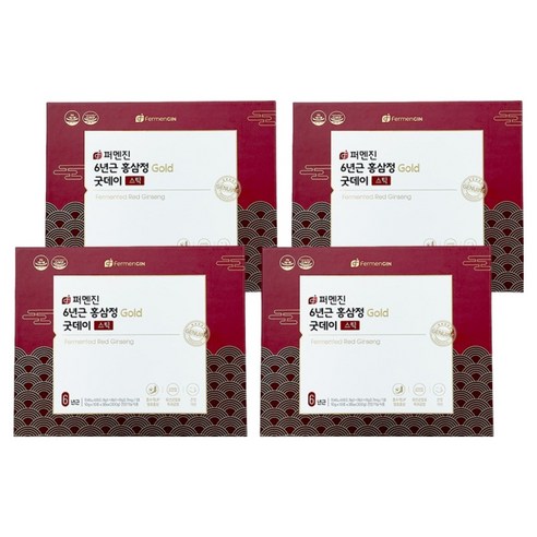 퍼멘진 6년근 홍삼정 골드 굿데이스틱 + 쇼핑백, 300g, 4개