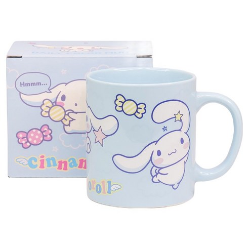 릴팡 산리오캐릭터즈 데일리 컬러 핸들 머그컵 380ml, 시나모롤, 1개