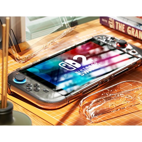 빅스킷 닌텐도 스위치2 크리스탈 풀커버 케이스 충전독 호환 이미지 3