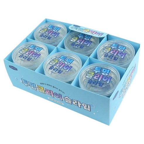 핑크풋 클리어 슬라임, 투명, 156g, 12개