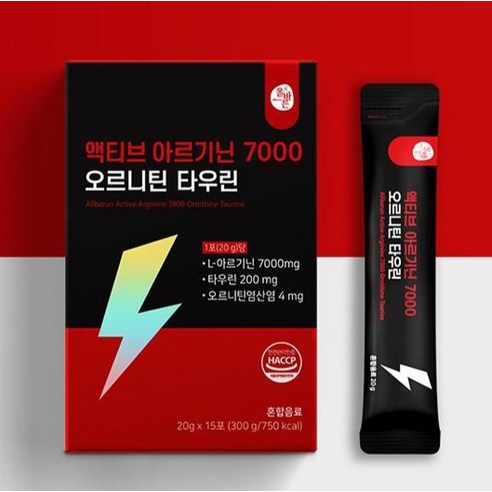올바른건강식품 액티브 아르기닌 7000 오르니틴 타우린 15p 300g, 1개 이미지 2