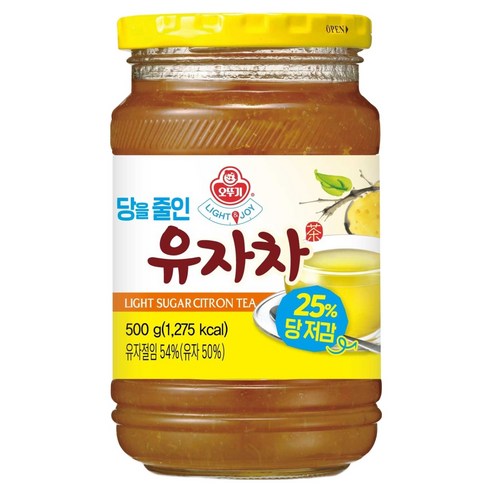 오뚜기 라이트 앤 조이 당을줄인 유자차, 500g, 1개입, 1개