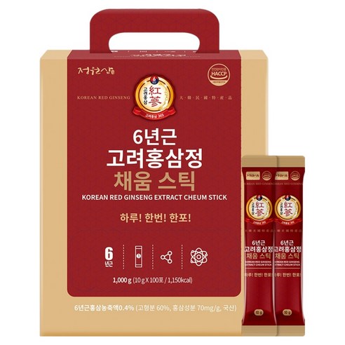 정원삼 6년근 고려홍삼정 채움스틱 100p, 1kg, 1개