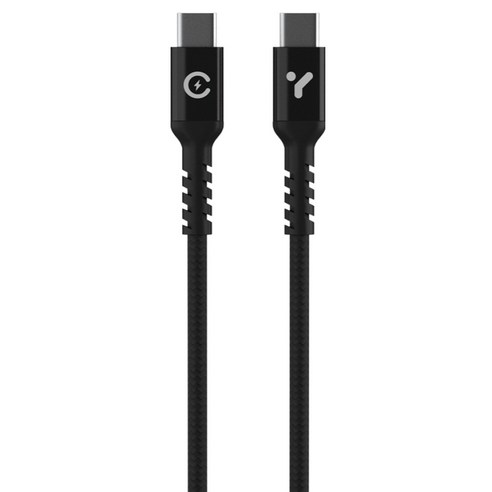 요이치 C타입-C타입 USB 2 PD 갤럭시 아이폰 초고속 케이블 100W, 블랙, 1개, 50cm
