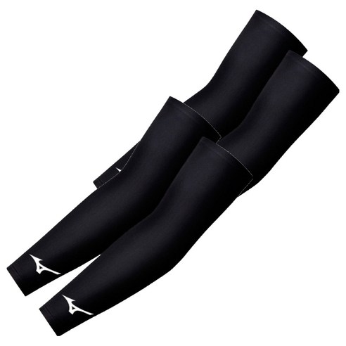 미즈노 웨이브 자외선차단 쿨 팔토시 2p, 블랙, 2개
