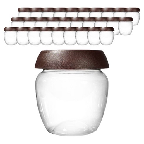 밤색 캡 페트 단지 500g, 지름 9cm x 높..., 100개