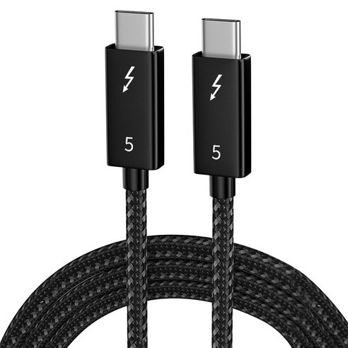 라온디지털 썬더볼트5 C to C PD 240W 120Gbs 16K 60Hz 초고속 동축케이블, 1개, 2m