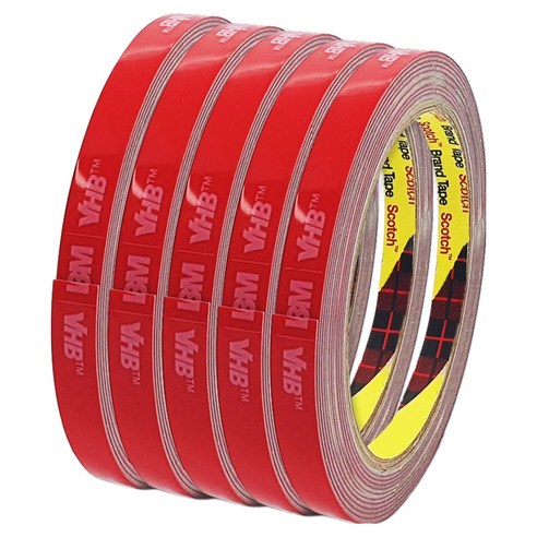 쓰리엠 VHB 초강력 아크릴폼 그레이 양면테이프 8mm x 5m, 5개