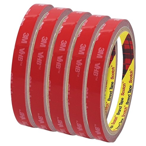 쓰리엠 VHB 초강력 아크릴폼 그레이 양면테이프 10mm x 1.5m, 5개
