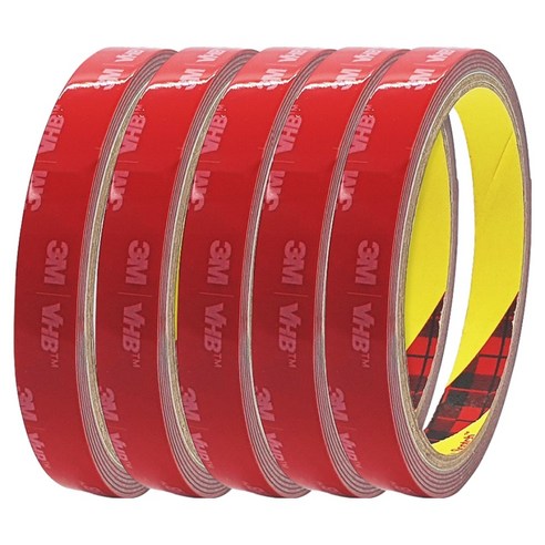 쓰리엠 VHB 초강력 아크릴폼 그레이 양면테이프 12mm x 1.5m, 5개