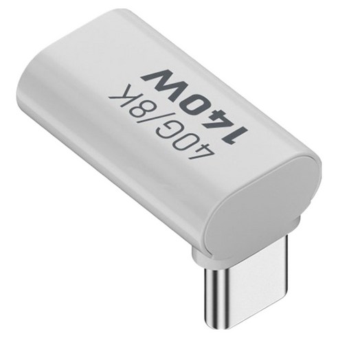 컴스 USB Type C 연장 젠더 MF C타입 140W 40Gbps UHD 8K 꺾임 상하향 90도, JA323, 1개