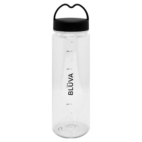 블루바 눈금표시 트라이탄 하트캡 쉐이커 보틀, 1개, 500ml, 블랙