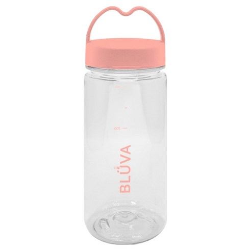 블루바 눈금표시 트라이탄 하트캡 쉐이커 보틀, 1개, 350ml, 핑크