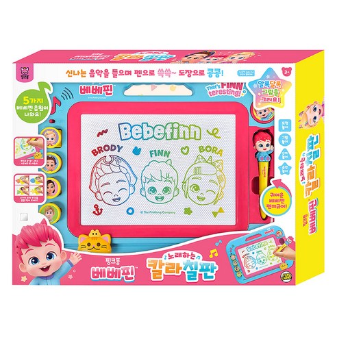 펀랜드 토이세븐 핑크퐁 베베핀 노래하는 칼라칠판, 상세 설명 참조, 1개