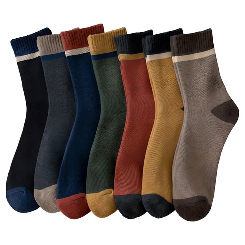 르미다 남성용 중목 패션 양말 7켤레 세트