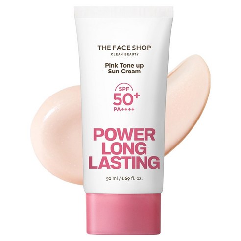 더페이스샵 파워 롱래스팅 핑크 톤업 선크림 SPF50+ PA++++