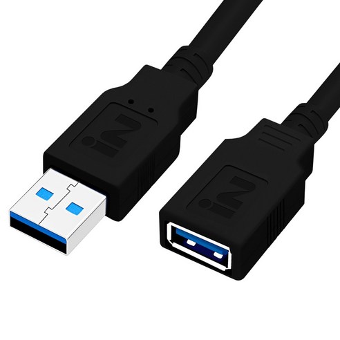 인네트워크 VW-1 피복 풀몰딩 USB3.0 연장 케이블 블랙, 1개, 5m
