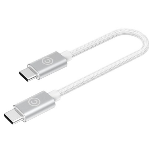 랩씨 60W C타입-C타입 초고속 충전 케이블, 1개, 실버, 0.15m