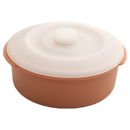소노리떼 실리콘 계란찜기 소형 원형 400ml, 피치베이지, 1개