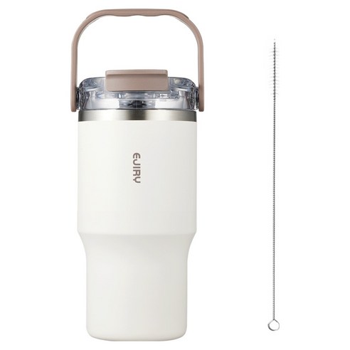 에지리 토트 스테인리스 텀블러, 아이보리, 1개, 600ml