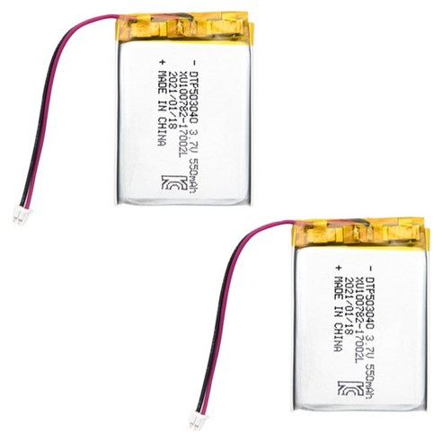 컴스 503040 충전지 3.7V 550mAh 리튬폴리머 배터리, 2개, CP909