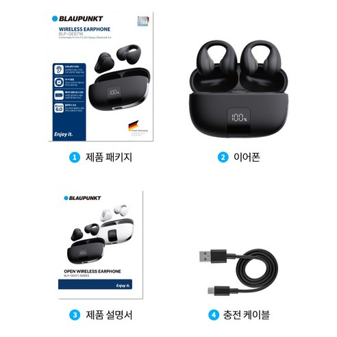 블라우풍트 오픈픽 클립 Ai ENC 이어커프 오픈형 블루투스 이어폰 후기 분석 - 라이프스타일 컷