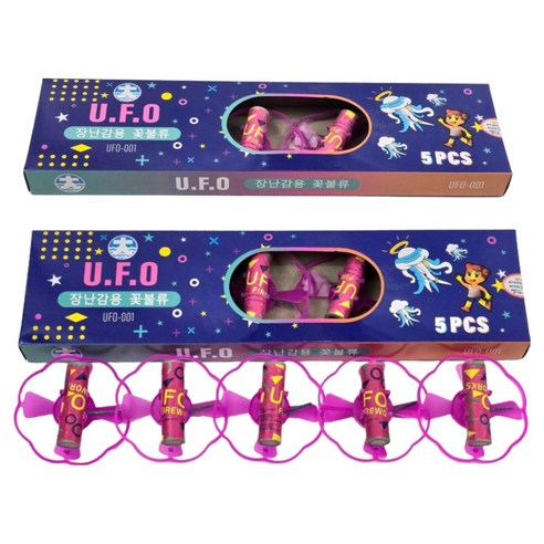 불꽃놀이 단발 폭죽 U F O 5p, 혼합색상, 2개