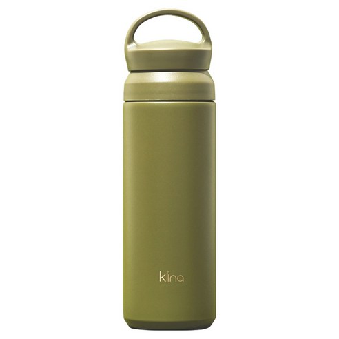클리나 핸디온 보온 보냉 스텐 텀블러, 카키, 1개, 500ml