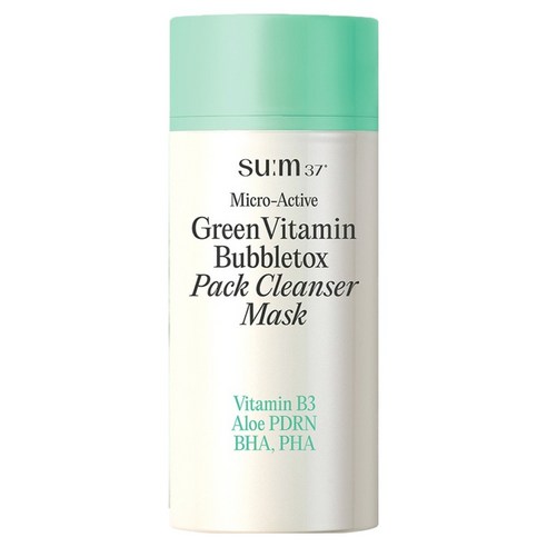 숨37도 마이크로액티브 그린 비타민B3 버블톡스 팩 클렌저 마스크 100ml, 1개입, 1개