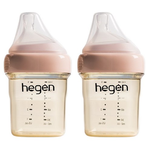 헤겐 애착젖병 트윈팩, 핑크, 150ml, 2개