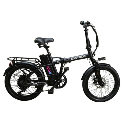 이지라이드 아이콘 ICON 36V 500W 10Ah 이륜전기자전거 고객직접설치, 알루미늄, 블랙