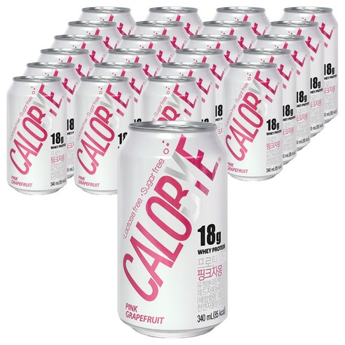 칼로바이 무설탕 프로틴 스파클링 핑크자몽맛 340ml, 24개 솔직 후기 | 실사용자 리뷰 분석 - 상품 이미지 1