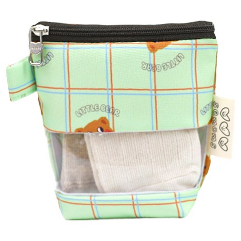 세맘스 방수 투명 TPU 약 파우치, 꾸몽 그린
