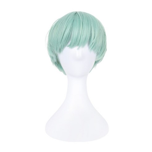 K POP 남자 아이돌 코스프레 가발 26cm, 민트 베이비, 1개