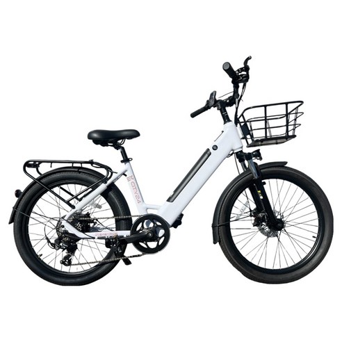 이지라이드 City-24 36V 500W 10Ah 이륜전기자전거 고객직접설치, 화이트, 알루미늄