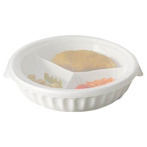 푸코 라임올리브 웨이브 3절 나눔찬통, 화이트, 1개