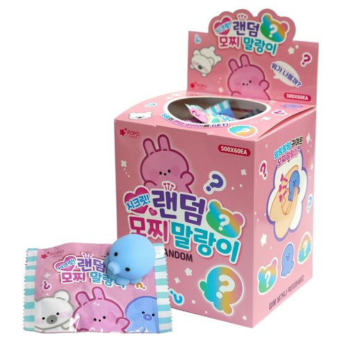 포포팬시 시크릿 모찌 미니어쳐 말랑이 뽑기 12g x 60p 세트, 1세트, 랜덤발송