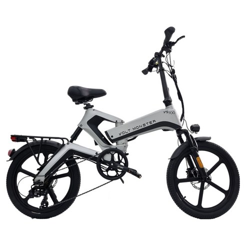 볼트몬스터 350W 11.6Ah 전기자전거 VS700 MV20 고객자가설치, 몬스터 실버, 마그네슘 합금