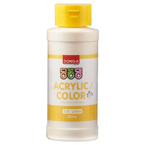 동아교재 딩동댕 아크릴물감 노랑, 200ml, 200g, 1색