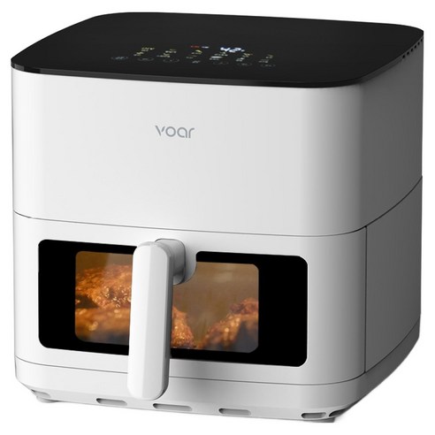  보아르 브랜드샵 보아르 듀얼 히팅 에어프라이어8L 대용량 상하열선 투명 도어 바스켓 그릴 오븐