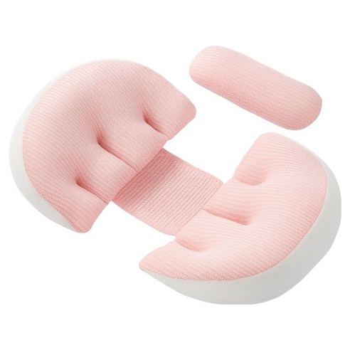 담다원 임산부 U자형 바디필로우 베개, 핑크