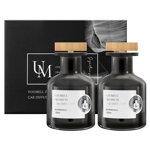 유멜 프리미엄 차량용 디퓨저 150ml, 1세트, 밤쉘